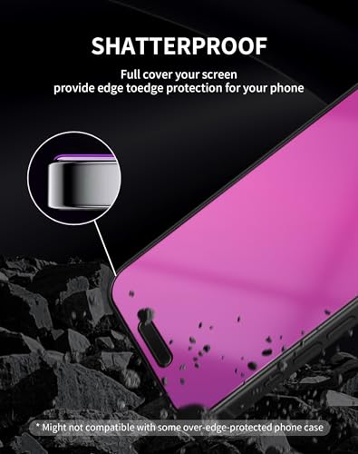 Image of Privacy Screen Protector for iPhone 16 Plus Tempered Glass [2 Pack] Gradient Anti Spy Private Film Accessories Anti Blue Light 9H Hardness Easy Installation Bubble Free Case Friendly [6.7inch]