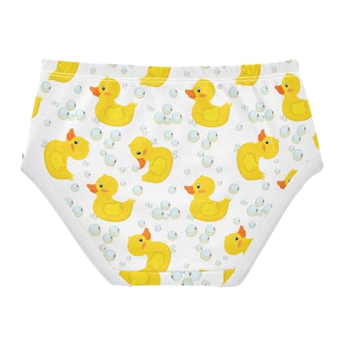 Joisal Cute Yellow Ducks White Cute Panties Girl Toddler Girls Underwear Cotton Florals Briefs Underpants 2t2