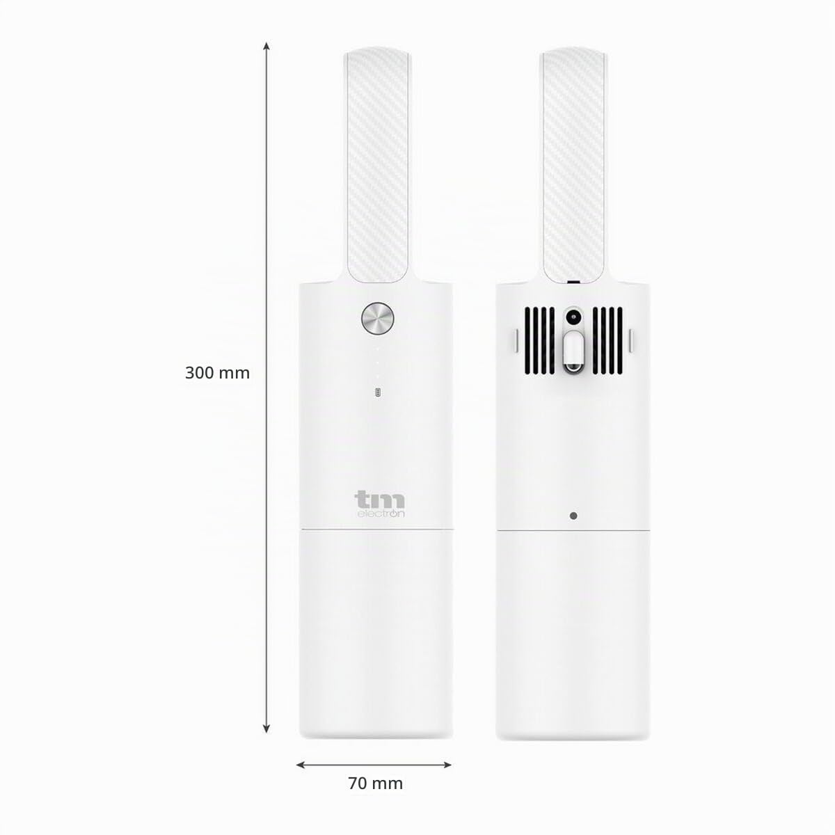 TM Electron TMPASM002 Mini Aspiradora de Mano inalámbrica con Poder de succión de 4.5 kPa, 80W, iluminación LED, silencioso, batería Recargable 2000mAh