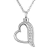 LuckyJewelry Love Heart Urn Necklace Cremation Pendant Necklaces for Ashes Funnel Fill Kit Keepsake Memorial