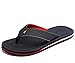 AX BOXING Chanclas Hombre Playa Caballeroso Cuero Flip Flop Sandalias Azul Rojo...