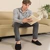 riemot Mens Moccasin Slippers Winter Soft Memory Foam House Shoes Warm Slip on Microsuede Slippers Indoor Outdoor with Fluffy Lining US6-14