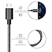 AOKER Micro USB Cable, 3Pack 6FT Extra Long Nylon Braided High Speed USB to Micro USB Charging Cord Fast Charger for Galaxy S7/S6/S5/Edge,Note 5/4/3,HTC,LG,Nexus and More (3 Pack 6FT Black)