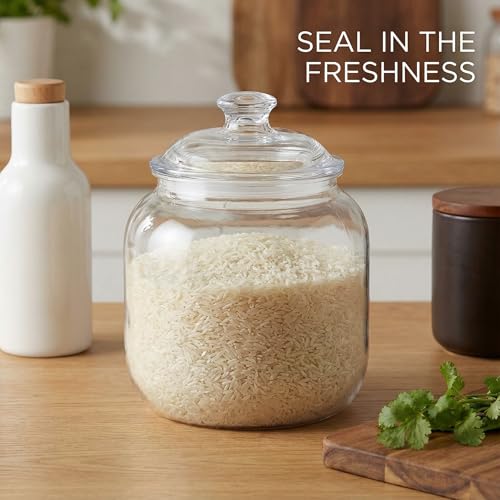 Image of Goaste 135oz Acrylic Cookie Jar with Lid, Airtight Candy Jar Unbreakable, Clear Plastic Apothecary Jar with Silicone Sealing Ring for Dog Treats, Snack, Nuts, Chocolate, Sugar, Herbs, Spices, Cereals