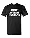 I Heart My Awesome Husband T-shirt Couple Shirts Medium Black