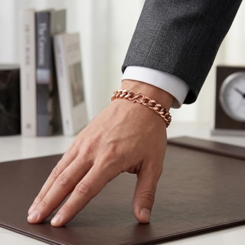 Buy Superstore18 health benificial Tamba Pure Copper Chain Bracelet – Elegant Woven Link Design, शुद्ध तांबा कॉपर चेन ब्रेसलेट for Men women, (SST3928BLDM) at Amazon.in - Image 6