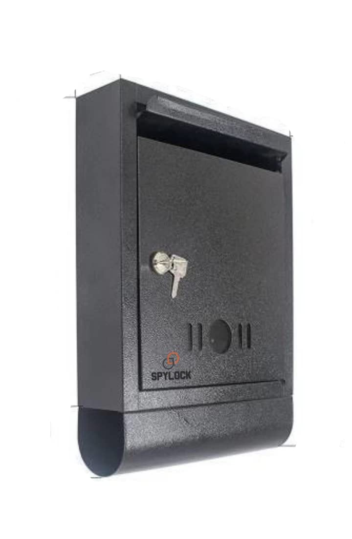 High Grede Metal Mail Box Letter Box for Home Gate Wall Mount with Magazine Letter Box News Paper Holder Mail Box Out Door Decor Black