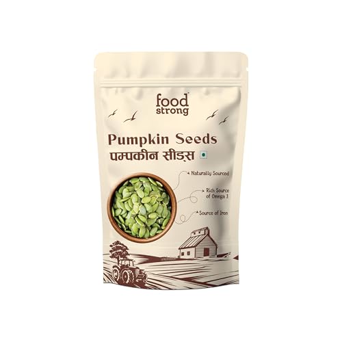 Image of Foodstrong Pumpkin Seeds | Rich Source of Omega 3, Iron & Protein | Naturally Sourced, Gluten-Free, GMO-Free | 200g