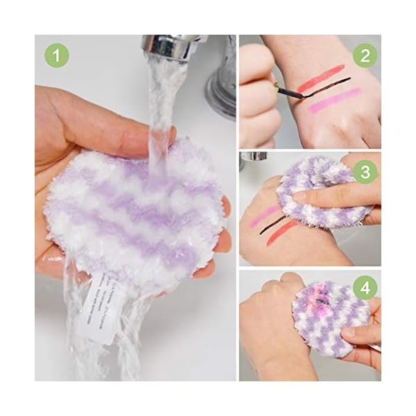 VIVOTE-Makeup-Remover-Pads-Reusable-Microfiber-Makeup-Removal-Rounds-Puff-Washable-Eco-friendly-Soft-Facial-Eye-Skin-Wash-Puffs-Laundry-Bag-315-Inch-8-Pack-Pink-Purple VIVOTE Makeup Remover Pads Reusable, Microfiber Makeup Removal Rounds Puff, Washable, Eco-friendly, Soft, Facial Eye Skin Wash Puffs, Laundry Bag, 3.15 Inch, 8 Pack (Pink + Purple)
