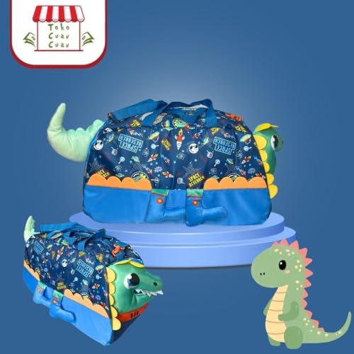 Image of 3D Design Duffle Bag for Kids & Adult| Large Compartment Foldable Luggage with Shoulder Strap | Lightweight Travel & Short Trips Storage Organizer for Women (Dinasour)