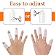 20 Stück Weiße Silikon Finger Sleeves Fingerschutz Fingerlinge Silikon Fingerkuppenschutz für Rissige Trigger Finger Arthritis Schmerzlinderung (Weiß)
