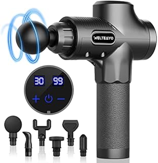 Muscle Massage Gun, Handheld Deep Tissue Muscle Relief Massager, Portable Personal Massage Gun for Exercising Pain Relief (30 Speeds-6 Heads)
