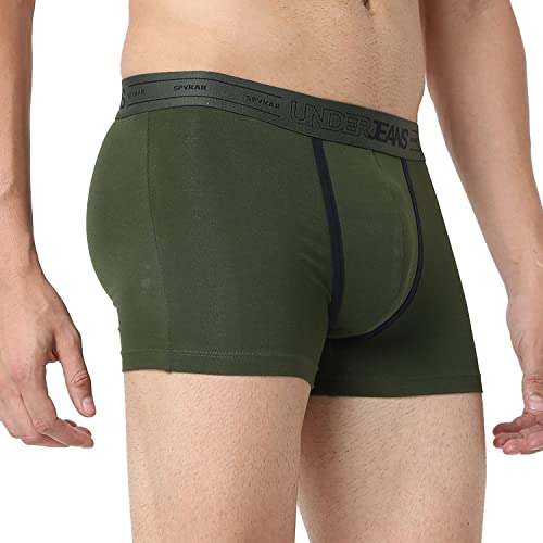 Image of Underjeans Men's Cotton Regular Fit Solid Trunk