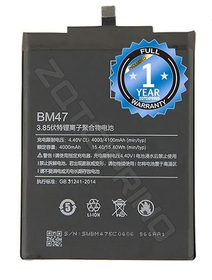 Image of Original BM47 Battery for Mi 3pro Redmi 3, 3s Prime Battery with 1 Year Warranty**(G22)