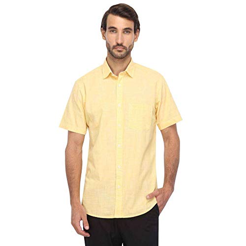 Image of Colorplus Men's Pure Cotton Checks Pattern Tailored Fit Spread Collar Half Sleeve Casual Shirt