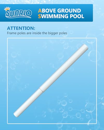 Sunrio Metal Pro 8'3" X 5' X 26" Rectangle Pool Durable Steel Frame Above Ground Pool for Outdoor Backyard Swimming Pool Suitable Friends Family Adults Kids - Thumbnail 6