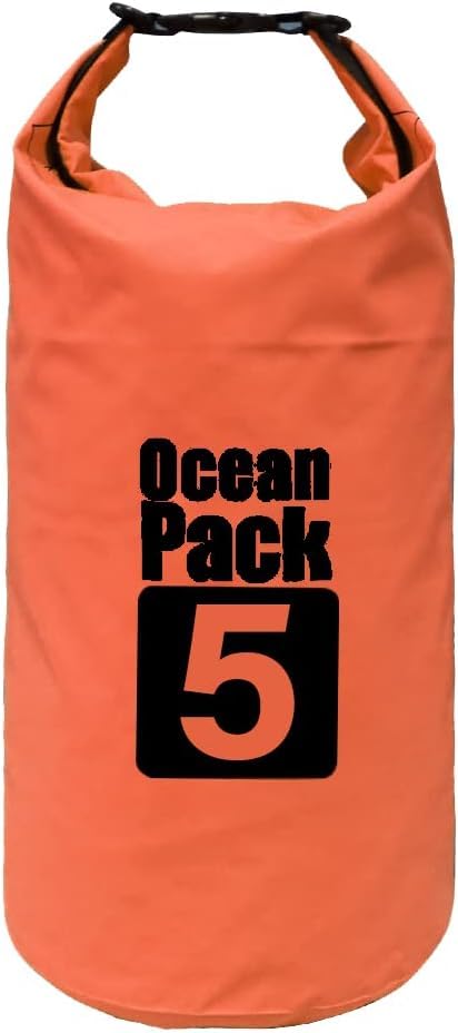 Image of Ocean Pack Waterproof Dry Bag, Heavy-Duty PVC, Storage Bag Organizer for Kayaking Floating Backpack for Water Sports, Fishing, Boating Beach Rafting (Multicolor, Backpacks) (5 Liter)