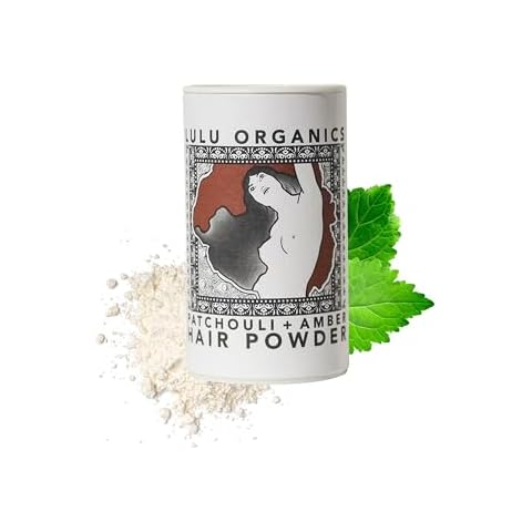 LULU_ORGANICS All Natural Dry Shampoo and Hair Powder- Paraben Free, Talc Free Powder, Ideal for Oily Hair and Every Hair Color, Travel Size Dry Shampoo, Patchouli and Amber, 1 oz Cover