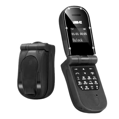 LONG-CZ Mini téléphone portable à rabat en plastique J30, mini composeur sans fil, casque Bluetooth avec changeur de voix, mini téléphone portable à rabat en...