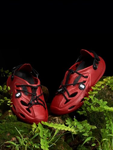 Image of The Souled Store Hydros: Men Clogs | Lightweight EVA Slip-on Sandals for Men with Adjustable Velcro Strap, Removable Laces & Detachable Naruto Silicone Charms