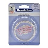 Beadalon German Style Wrapping Wire, Square, Silver Plated, 22 Gauge, 3.5 m / 11.5 ft