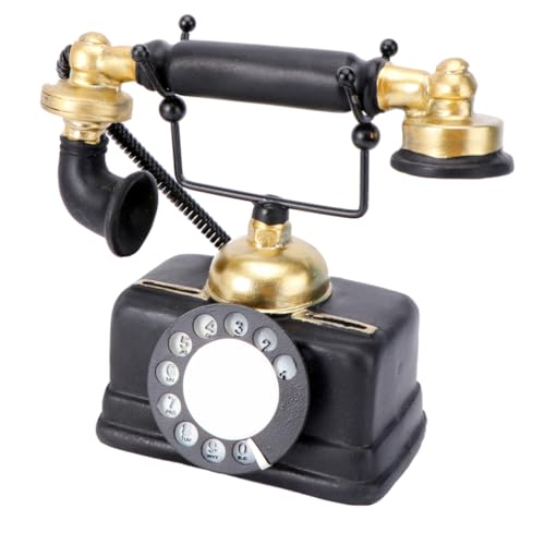 Alipis Adorno De Escritorio Teléfono Retro Vintage, Diseño Nostálgico, Material Duradero, Decoración para Oficina y Hogar, Adecuado para Cafetería y Bar, Adorno Creativo De Mesa