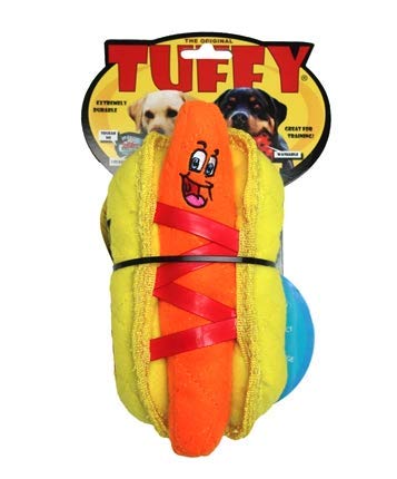 TUFFY (タフィーズ) 世界一丈夫な犬のぬいぐるみ (ファニーフード) 愉快な食べ物 (ホットドッグ)T-FF-HotDog