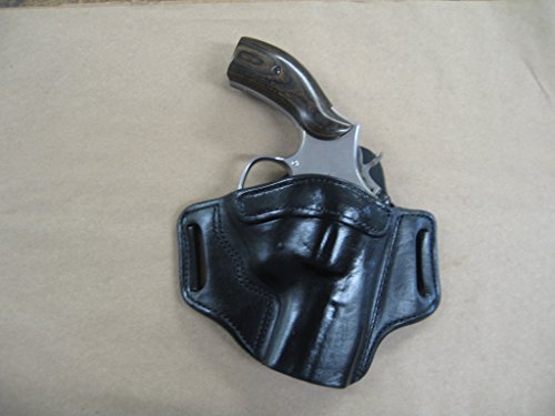 Colt Python Revolver 3 Barrel Leather 2 Slot Pancake Belt Holster Black Right Hand
