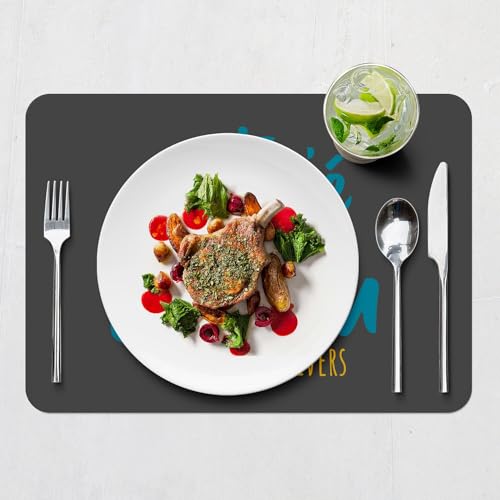 Sets de table souples napperons noir en liège pour protéger votre table des taches - 7