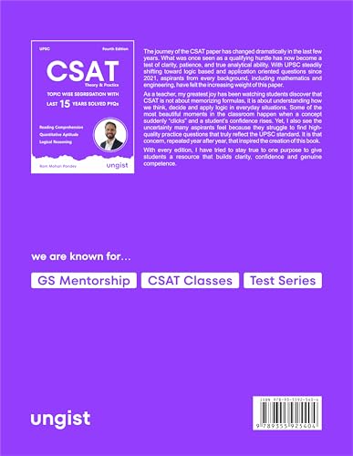 Image of UPSC CSAT Theory & Practice Book, Fourth Edition, Solved PYQs with Topic wise Segregation