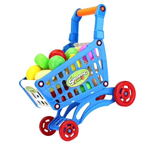 Supermarkt Einkaufsspielzeug, Mini Trolley Spielzeugset Abs Plastik Supermarkt Einkaufswagen Spielzeug mit 16 Prozent… – Bild 6