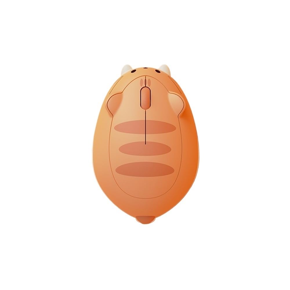 Mysz z motywem kota 2,4 GHz bezprzewodowa mysz do komputera PC Laptop Plug and Play (pomarańczowa)