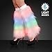 FlashingBlinkyLights Rainbow LED Light Up Funky Furry Leg Warmers