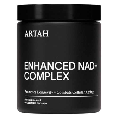 ARTAH Enhanced NAD+ Complex – Nicotinamide Riboside, Niacin, Resveratrol & Phytonutrients, 60 Vegan Capsules, Mental Clarity, Recovery & Longevity Formula – 30‑Day Supply
