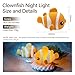 AVACOM Cute Clownfish Night Light - Silicone Pat Pat Lamp with 3-Level Brightness Adjustment, Timer Function, Rechargeable Touch Control Nursery Nightlight for Baby Bedroom Decor