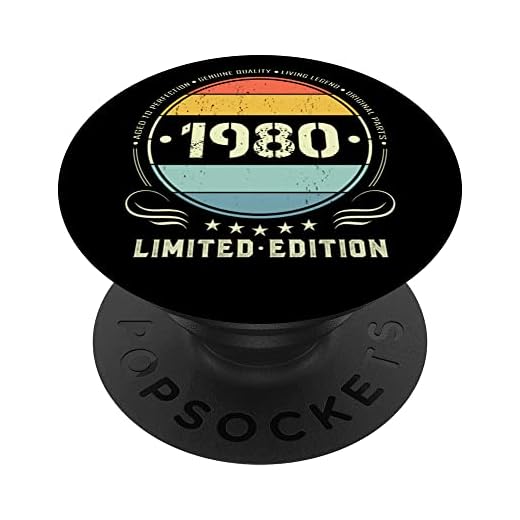 1980 edición limitada 1980 cumpleaños Popsocket para mujeres y hombres PopSockets PopGrip Intercambiable