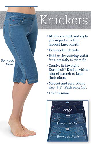 Image of PajamaJeans Bermuda Shorts for Women - Stretch Denim Capri Jeggings