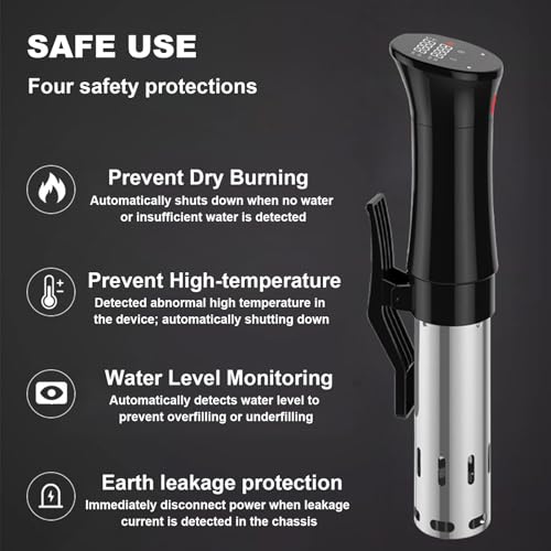 Machine sous vide 1100W avec cuiseur de précision thermoplongeur LED - 7