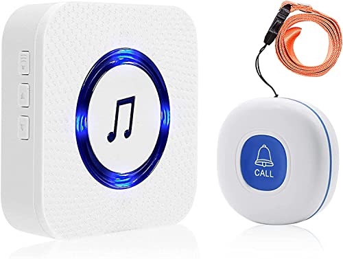 ChunHee Caregiver Pager Call Button for Elderly Wireless SOS Call Button Pager Nurse Calling Alert System for Seniors Disabled Patient