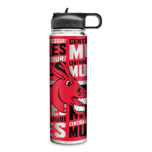 Rico Industries NCAA Central Missouri Mules Standard 22oz Stainless Steel Tumbler with Lid - Great For Coffee, Tea, Water or Cocktails