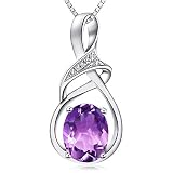 HXZZ Amethyst Pendant Necklace