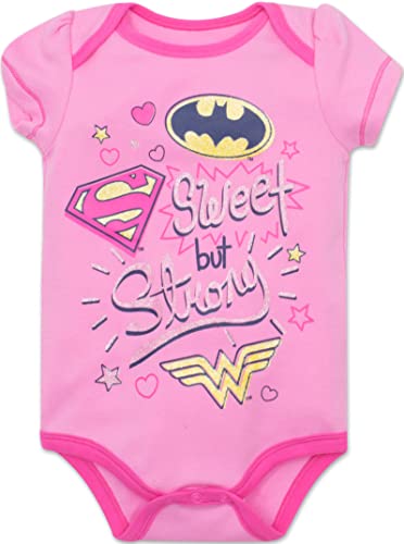 Warner Bros Dc Comics Baby Girls 5 Pack Bodysuits - Wonder Woman Batgirl Supergirl 6-9 Months #TOP2