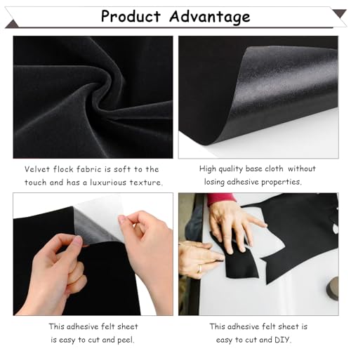 Mikrofaserstoff Selbstklebend, 42x150cm Wildlederimitat Selbstklebend, Wildleder Optik Autofolie mit Präzisionsmesser und Rakel für Folie