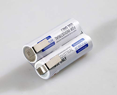 Sanyo Eneloop Batterie vierge composée de 2 piles AA avec cosses à souder 2,4 V