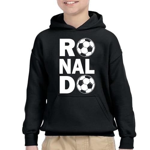 FerociTees Kids Unisex Ronaldo Soccer American Football Hoodie