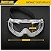 HURRICANE PVC Safety Goggles with UV400 Transparent Lenses, Anti-Fog, Anti-Scratch, Protective Glasses, Adjustable Elastic Head Strap for Men, Women - Perfect for Laboratory, Construction, Auto Repair