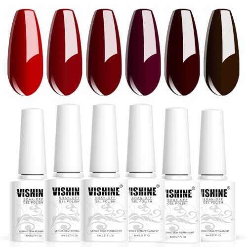 Vishine – Juego de 6 Esmalte de uñas Gel Semi...