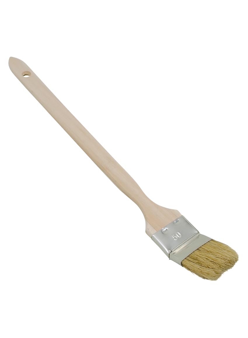 6 x Handelskönig Heizkörperpinsel 50 mm Langpinsel Eckpinsel Streichwerkzeug Pinsel Malerpinsel helle Borste