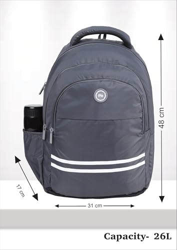 Image of PB Pearlbags FLAUNT 25L Solid Casual Backpack,3 Compartment,Premium Fabric,Water Resistant Anti Theft,School & College Bag for Boys and Girls,Office & Travel Bag for Men and Women,48X31X17 Cms