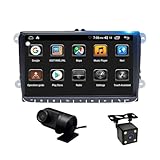 ZERTRAN Estilo Original del Coche Android 10 Autoradio Car Navigation Reproductor Multimedia estéreo Radio GPS 2.5D IPS Pantalla táctil para9 universalVW Stereo Full Touch +DVR + Rearview Camera